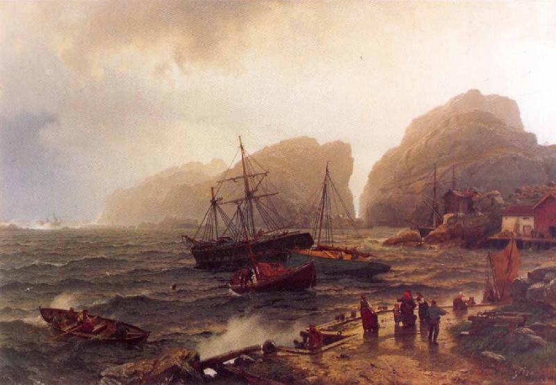 Hans Gude Ved Norskekysten France oil painting art